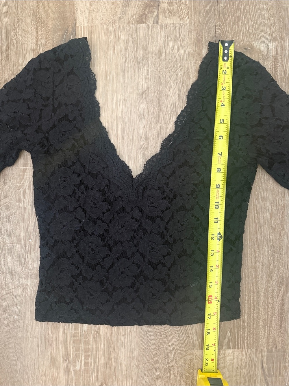Kimchi Blue Black Lace V-Neck Women's Top, Size Medium - Picture 10 of 10